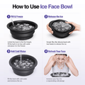 Instructions on how to use an ice face bowl with text and images.